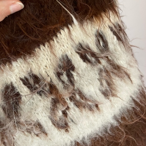 vintage ☮️ Alpaca wool - so soft & cozy. Sweater poncho cape - Picture 4 of 8